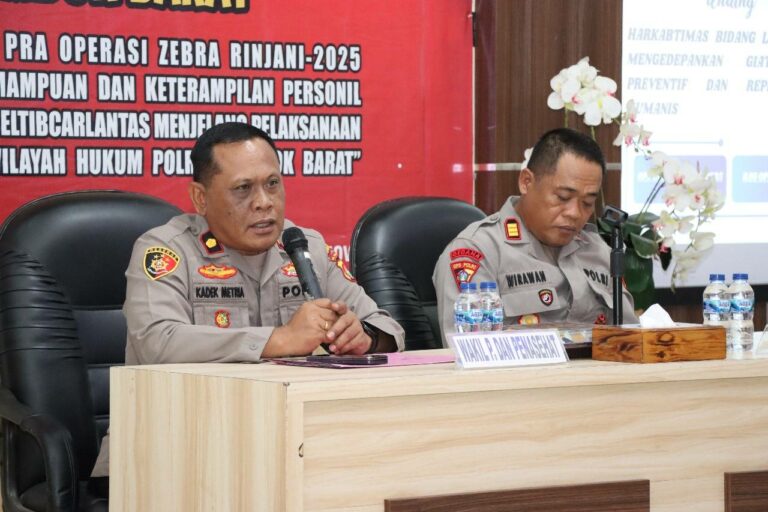 Ciptakan Kamseltibcar Lantas, Polres Lobar Rampungkan Lat Pra Ops Zebra